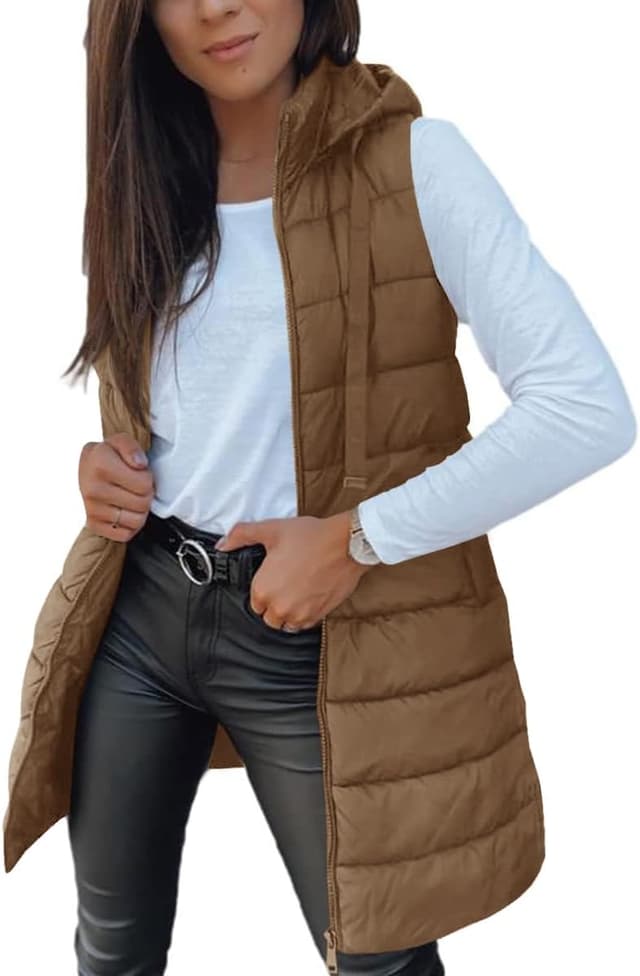 Thumbnail 5 de Veatzaer Long Puffer Vest 100% Polyester