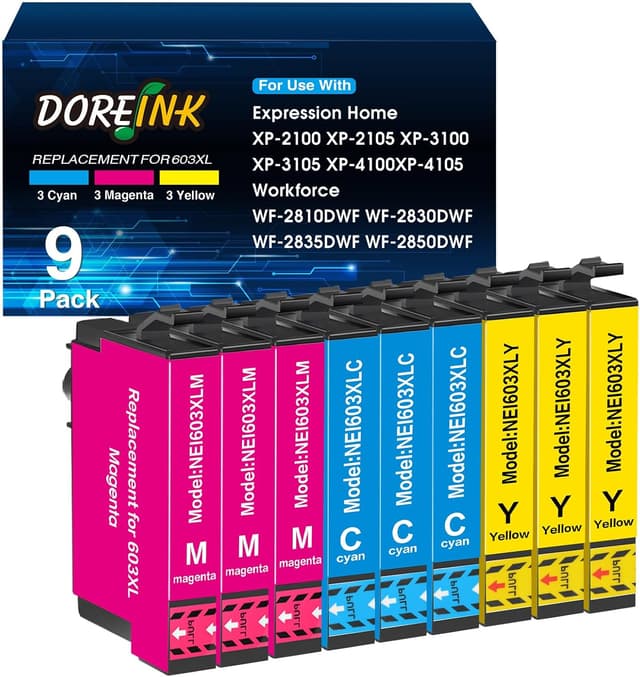 Detalle de DOREINK 603XL Multipack 9 pièces pour Epson 🖨