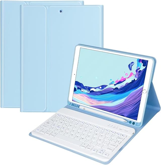 Detalle de HOTLIFE Funda Teclado para iPad 10.2 y Air 📝