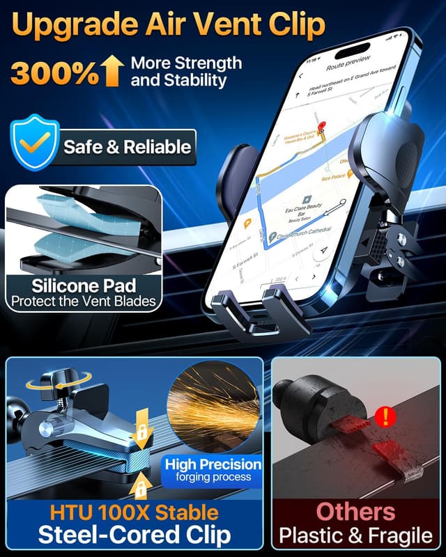 Thumbnail 6 de HTU 98+ LBS car phone mount for dashboard