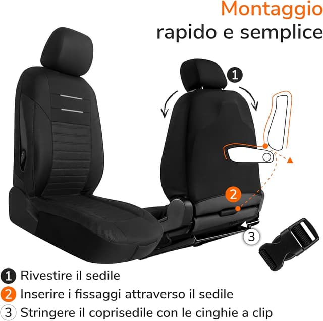 Thumbnail 6 de Upgrade4cars Coprisedili Anteriore Nero 2026