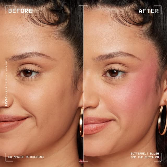 Detalle de NYX Buttermelt Blush 💖 Tono 06 For The Butta, 12h Duración