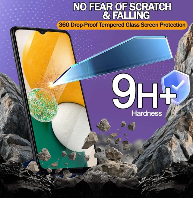 Detalle 2 de RKINC 3er Set Panzerglas Schutzfolie für Samsung Galaxy A13 5G / A13 4G / A04s (0,33 mm) mit Applikator