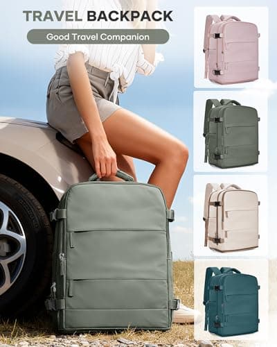 Thumbnail 7 de BJLFS Mochila de cabina 40x30x20 para avión (Ryanair/Wizz Air/Vueling), portátil 17” y bolsillo seco-húmedo - Verde