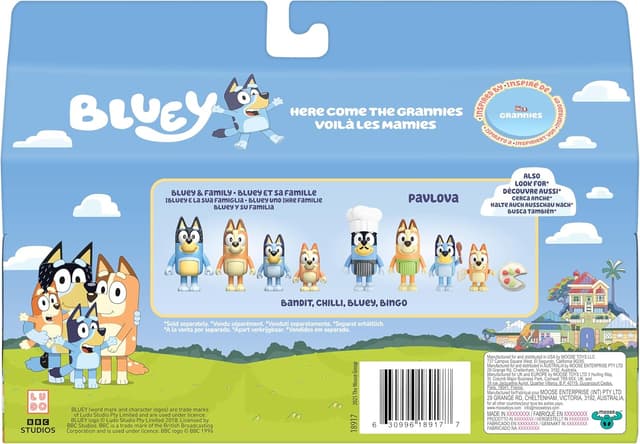 Detalle 2 de Bluey Here Come the Grannies 4-Pack Figures