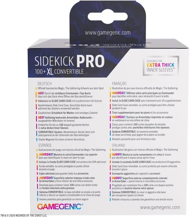 Detalle de Gamegenic MTG Lorwyn Eclipsed Sidekick Pro 100+ XL Ashling : accessoire de jeu pour protéger jusqu’à 100 cartes