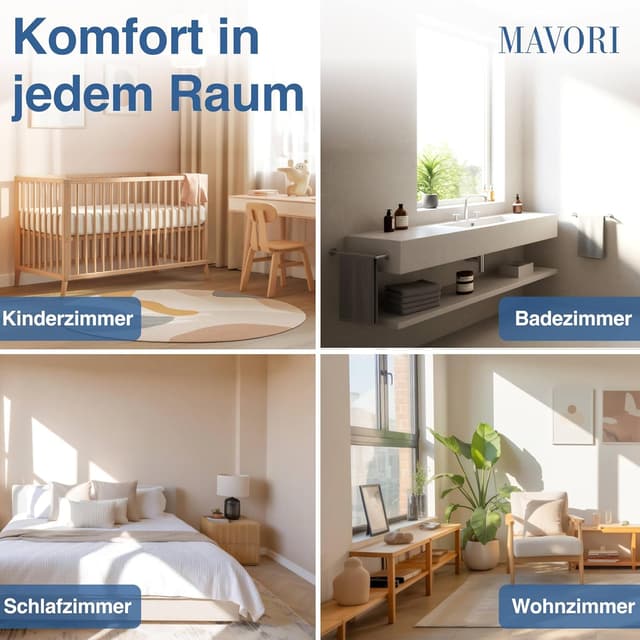 Detalle de MAVORI 5er-Set Mini Thermo-Hygrometer digital (2-in-1) für Temperatur & Luftfeuchtigkeit