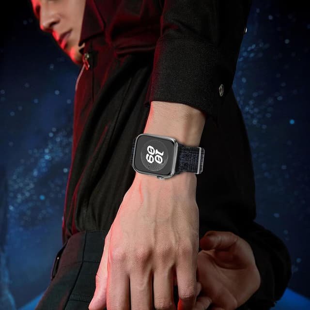 Detalle de GZ GZHISY Sport Loop Nylon Band for Apple Watch (38mm–49mm, Ultra 2, Series 9/8/7/6 SE/5/4/3/2/1)