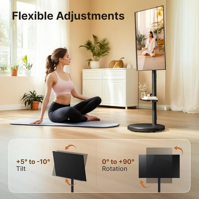 Detalle 2 de ECOTINY Height Adjustable TV Stand 37–86"