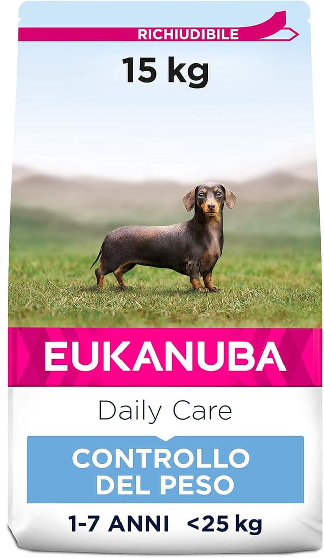 Detalle de Eukanuba Daily Care 15 kg crocchette per controllo peso