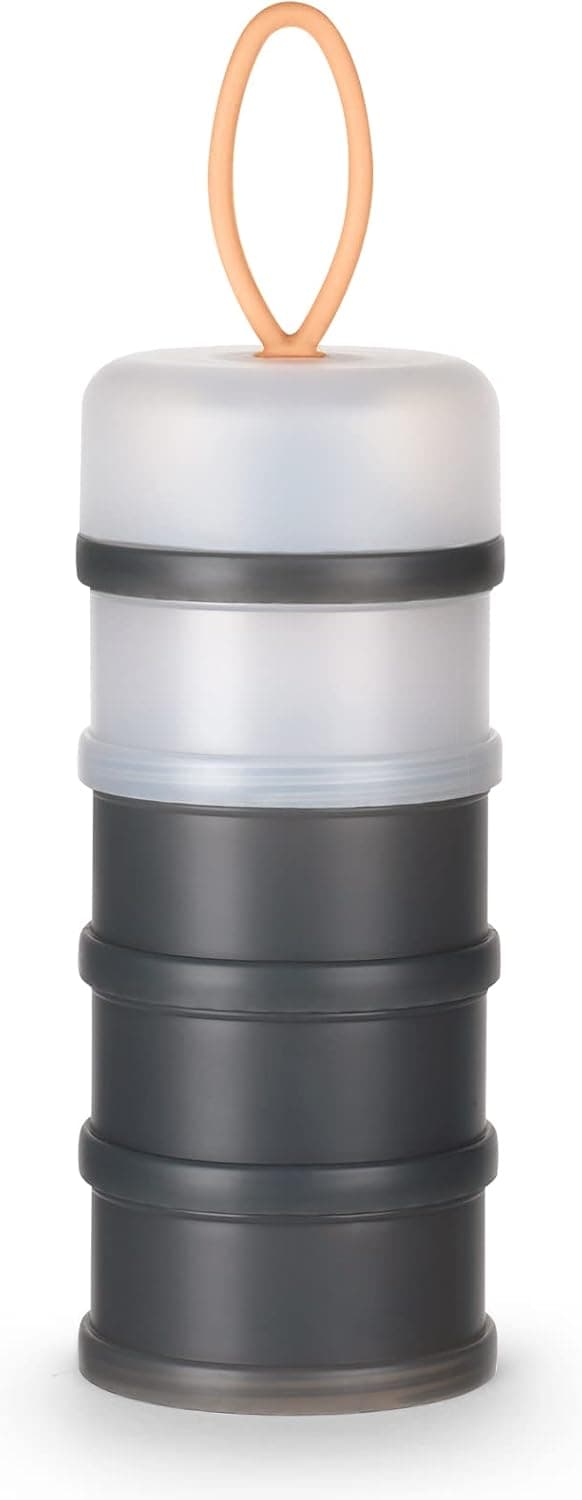 Detalle de Vicloon dispenser latte in polvere con 4 scomparti, impilabile e portatile (grigio/bianco)