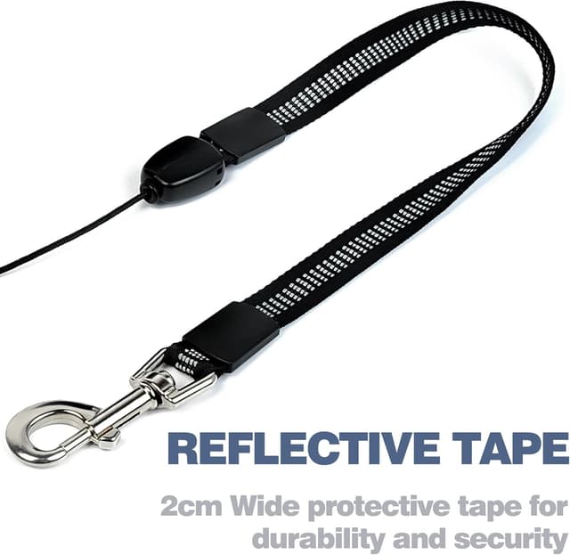 Detalle 2 de Fida einziehbare Hundeleine (9 m / 30 Fuß) für mittlere & große Hunde bis 50 kg – verwicklungsfrei, schwarz