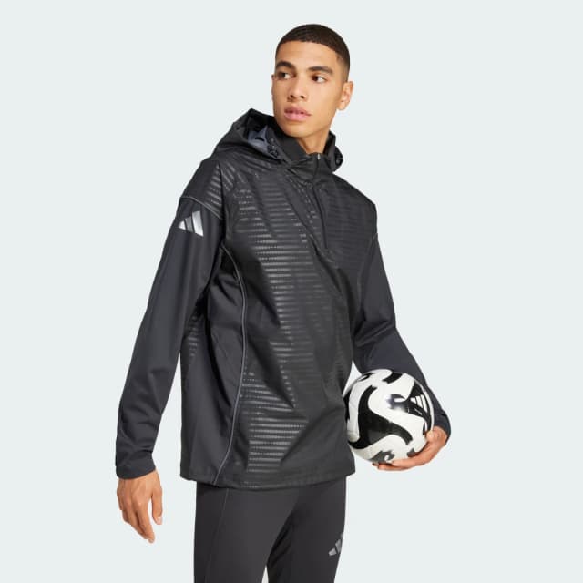 Detalle de Sudadera impermeable Adidas Tiro 25 Pro negra