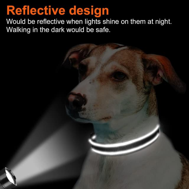 Detalle de Joytale Reflective Dog Collar, L black