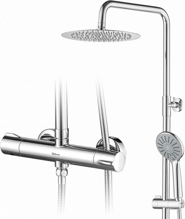 Imagen de kelleria Duschsystem mit Thermostat Chrom 38°C en OfertitasTOP