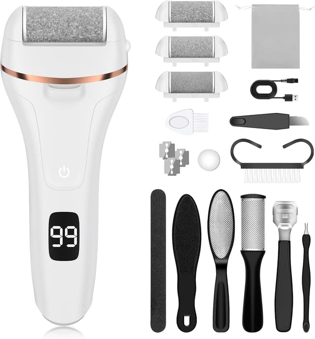 Detalle de Hornhautentferner Elektrisch Profi-Set mit 3 Rollen đж