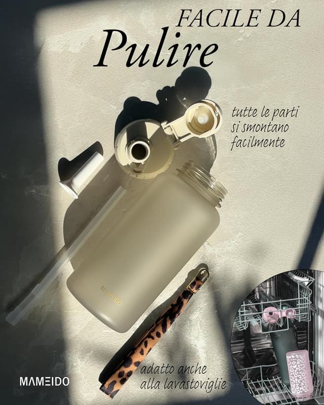 Detalle de MAMEIDO borraccia con cannuccia 1,5 L