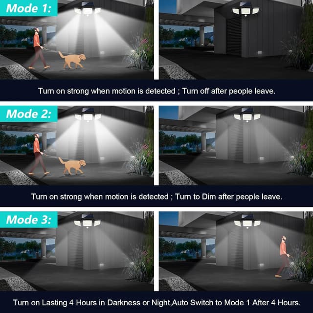 Thumbnail 4 de Tuffenough Solar Outdoor Lights 2500LM Motion Sensor