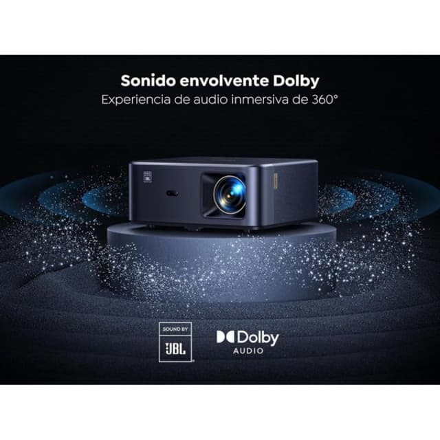 Detalle 2 de Yaber K2s Proyector 1080p 800/1.000 Lúmenes ANSI con WiFi 6 y Alexa