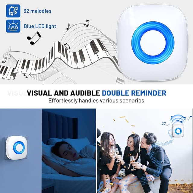 Thumbnail 5 de PHYSEN Wireless Doorbell Extender 656 ft 🔔