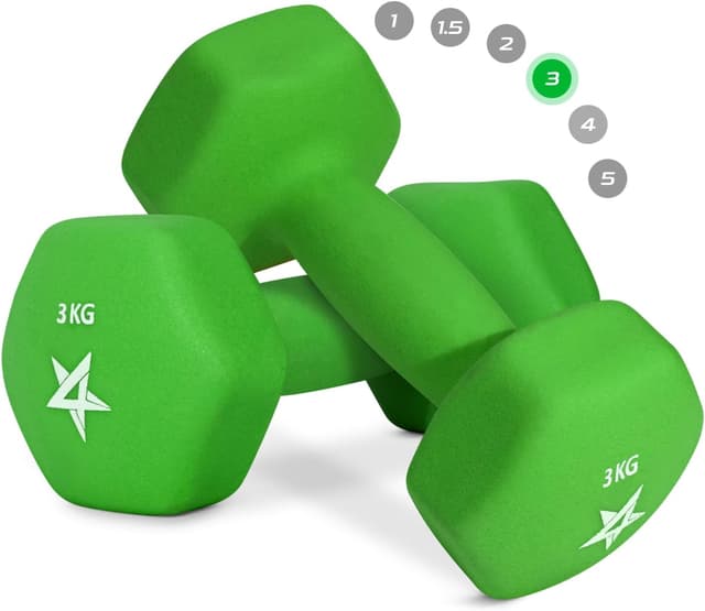 Detalle de Yes4All set manubri palestra in neoprene esagonali con impugnatura ergonomica (coppia)