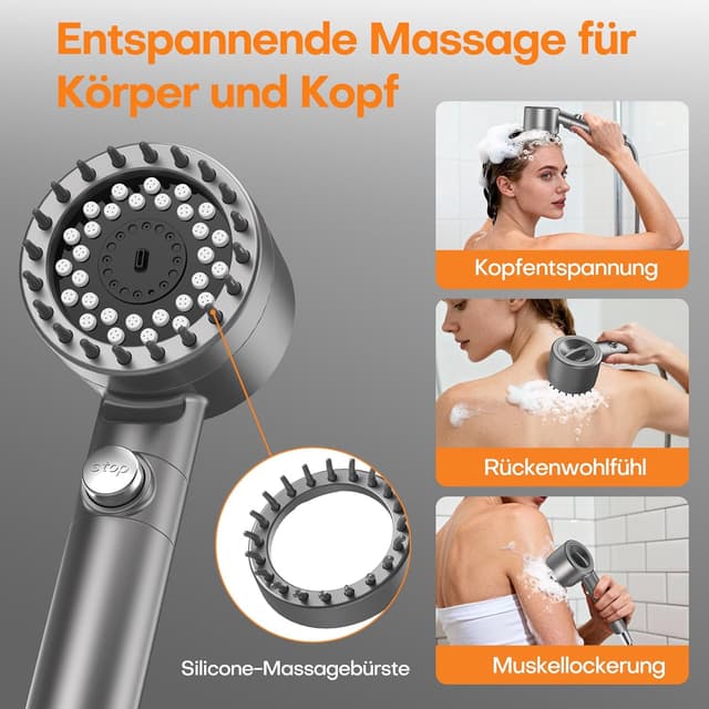 Detalle 1 de FEELSO Duschkopf mit 15-Stufen Filter