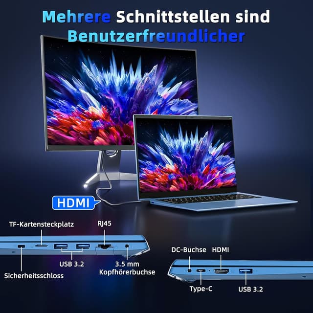 Thumbnail 6 de THEYETI Laptop 18,5 Zoll (Core i3, 16 GB RAM, 1.024 GB SSD) mit Win 11, WiFi 6 und 8.000 mAh Akku