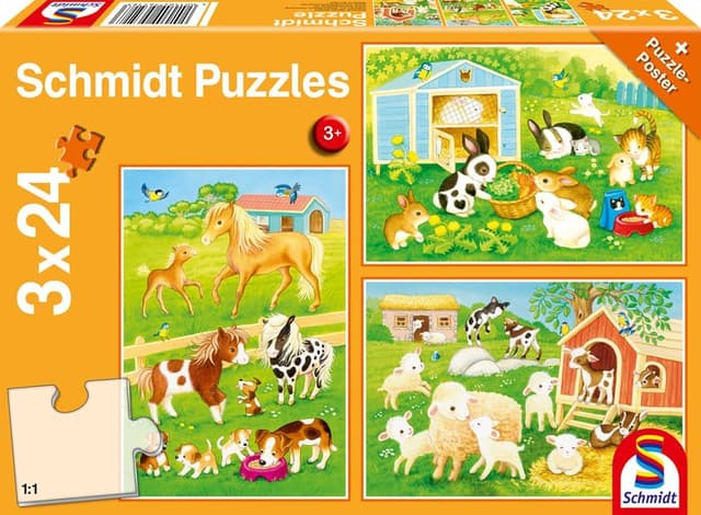 Detalle de Schmidt Spiele Haustiere Kinderpuzzle 72 Teile