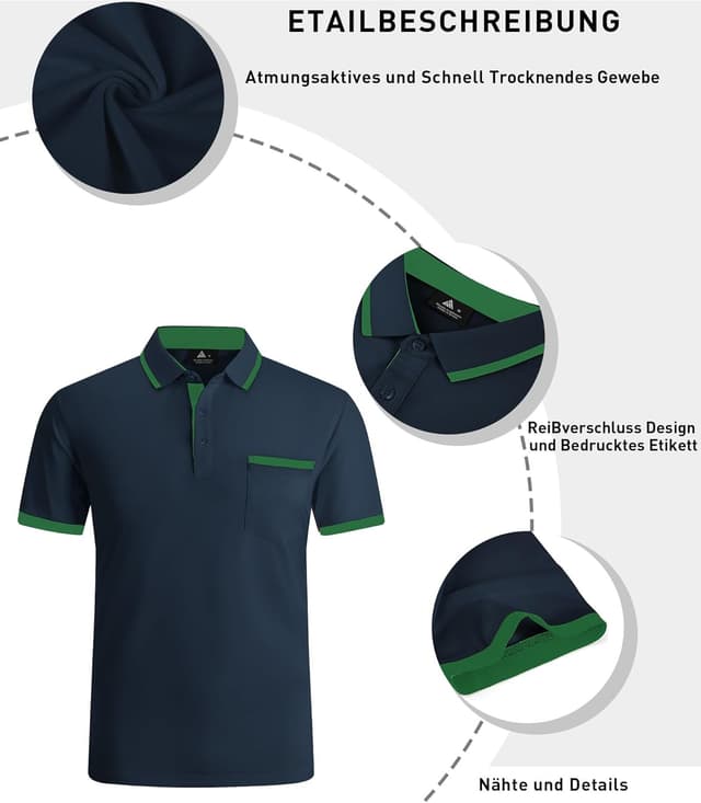Thumbnail 3 de LLdress Polo Uomo Leggera e Traspirante