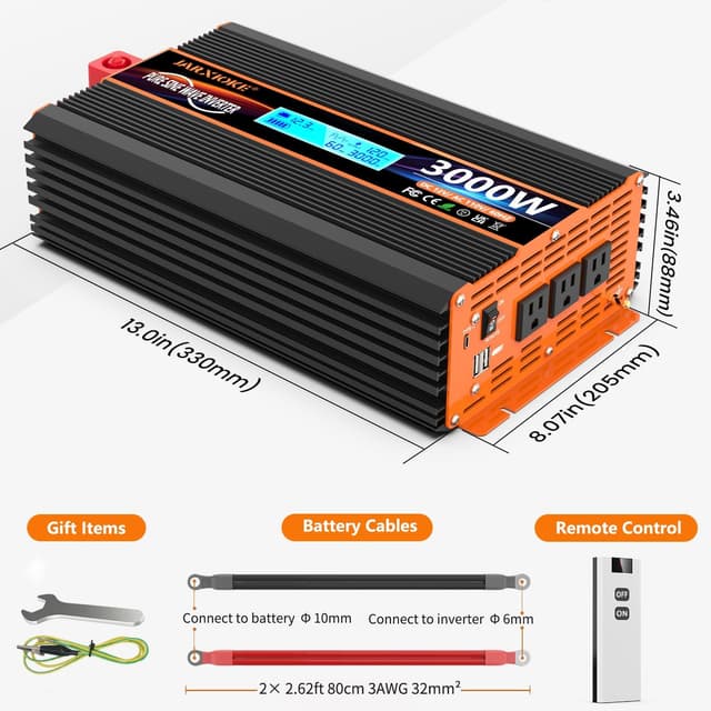 Thumbnail 5 de 3000W Pure Sine Wave Power Inverter 12V to 120V