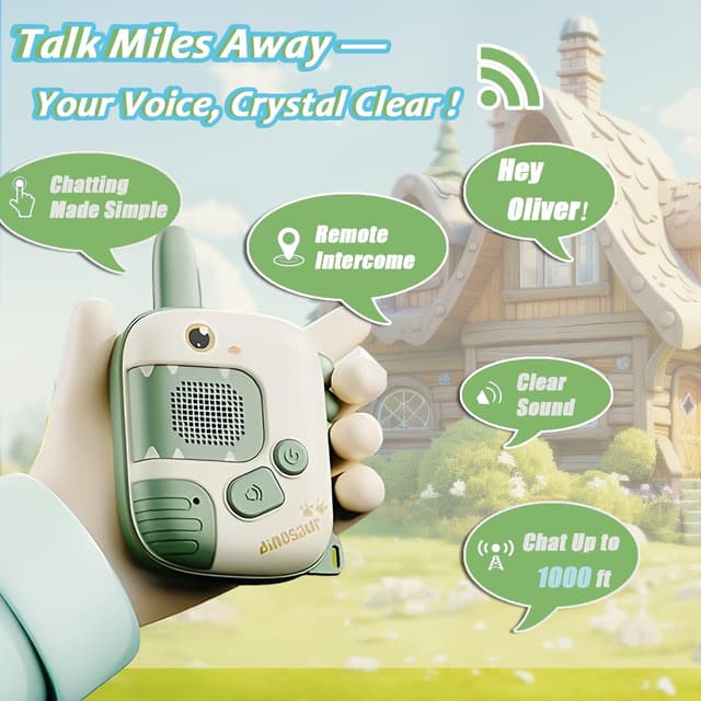 Detalle de Dinosaur Walkie Talkies 1000ft Range