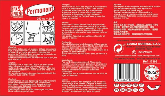 Thumbnail 2 de Educa - Permanent Fix Puzzle 250 ml 🧩 Pegamento para Puzzles hasta 6,000 piezas