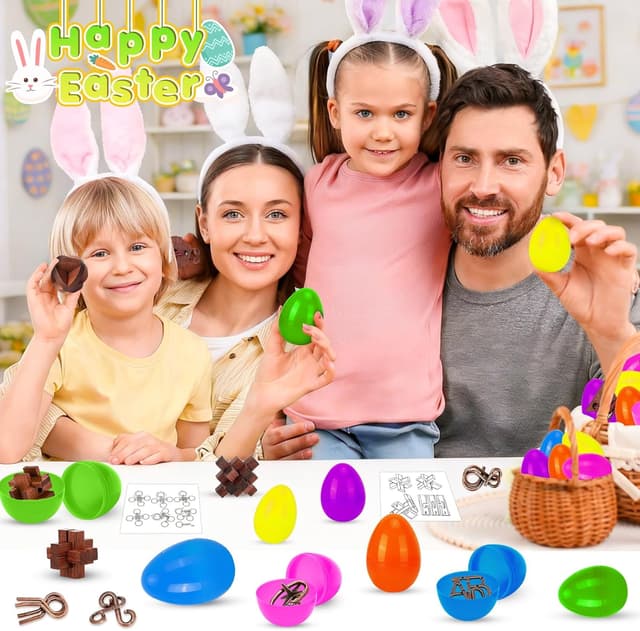 Detalle de CHILDGO Easter Basket Stuffers 24-Pack Puzzle Toys for Kids, Teens & Adults