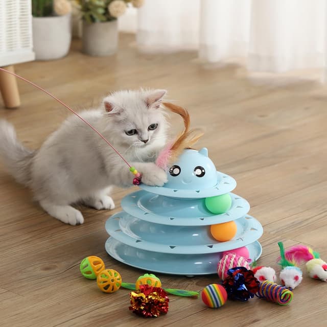 Thumbnail 4 de 17 Pack Cat Toys Interactive 3-Level Roller