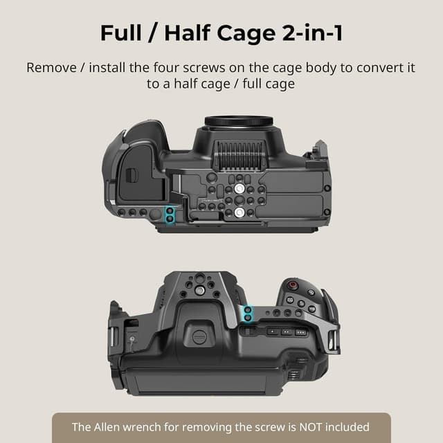 Detalle de SmallRig Cage for Blackmagic Design Cinema 6K (4785) – full/half 2-in-1 with lens mount converter support