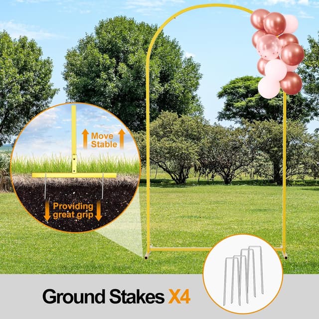 Thumbnail 4 de EMART 7.2FT Wedding Arch Backdrop Stand