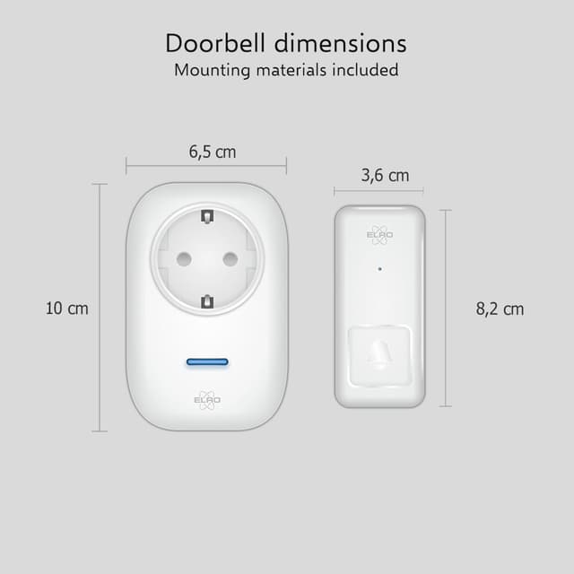 Thumbnail 2 de ELRO DB4000 set campanelli cinetici wireless