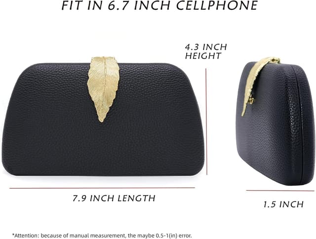 Detalle de Milisente suede clutch bag with metallic clasp closure and gold shoulder chain