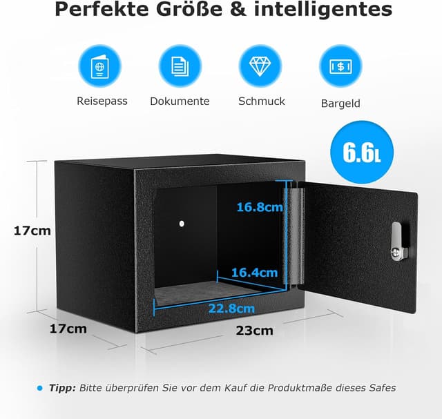 Detalle 2 de Bonsaii Tresor mit Schlüssel 6,6 L