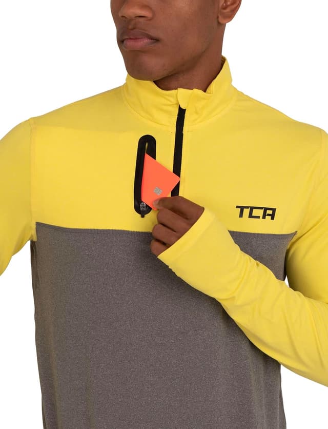Detalle de TCA Fusion long sleeve 1/4 zip running top for men