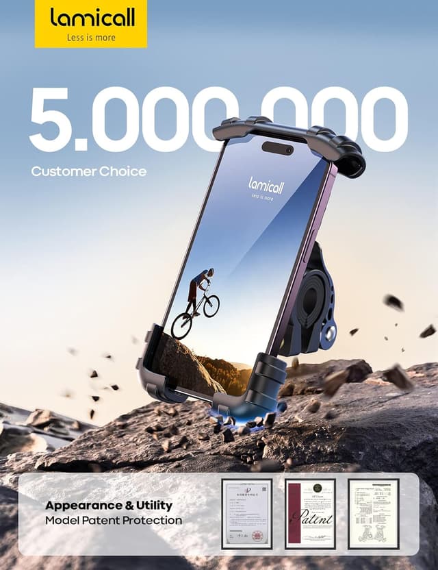 Thumbnail 6 de Lamicall Supporto Telefono per Bicicletta e Motociclo universale per smartphone 4,7–6,8