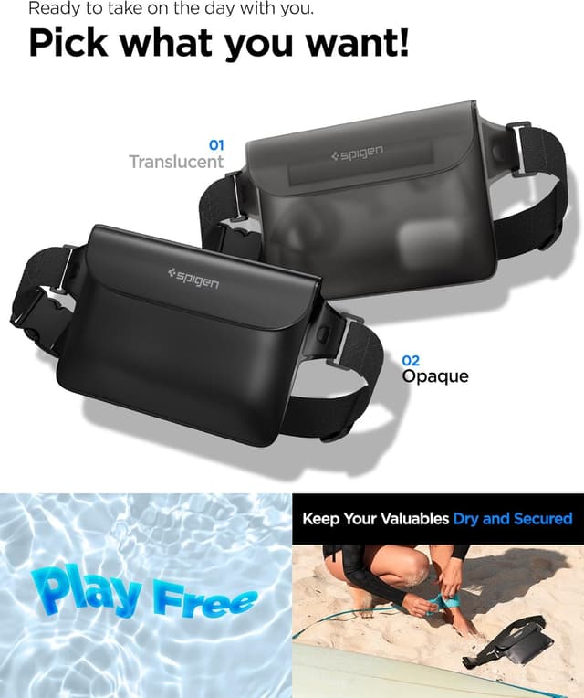 Detalle 2 de Spigen Aqua Shield Bolsa Impermeable 2 Piezas