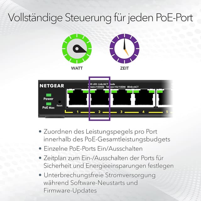 Detalle 2 de NETGEAR GS316EP 16-Port Gigabit PoE+ Managed Switch mit 15 PoE+-Ports und 1x SFP