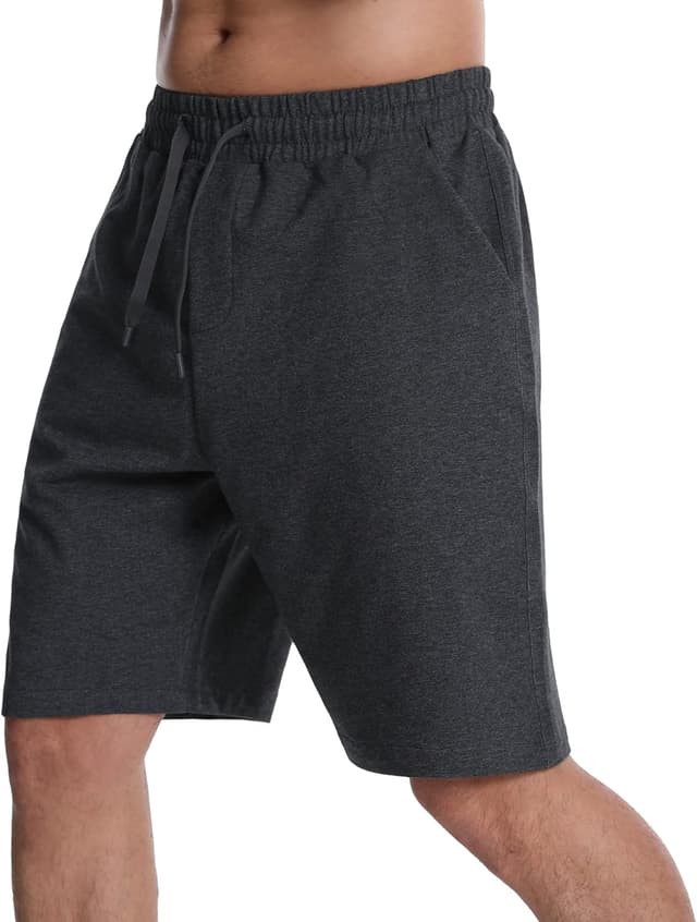 Detalle de Short de détente homme avec poches profondes en jersey (coton/polyester/élasthanne) — idéal course et entraînement