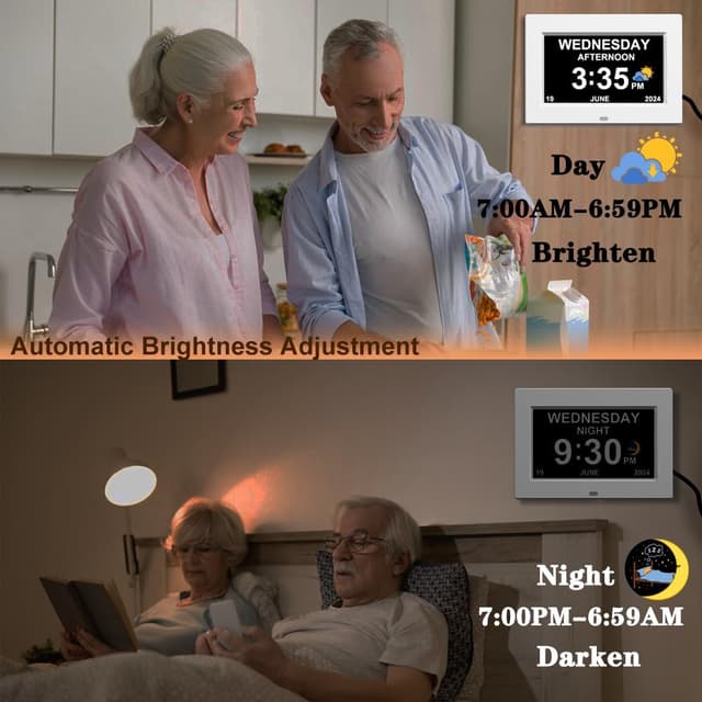 Thumbnail 4 de CAZOKASI DST Digital Clock 7 inch for dementia 🕰