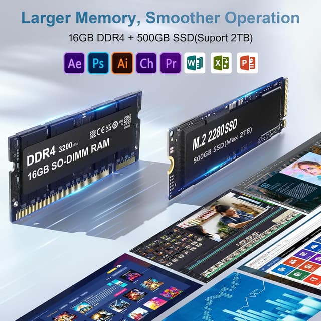 Thumbnail 3 de Beelink Mini S12 Pro Mini PC 16GB 500GB