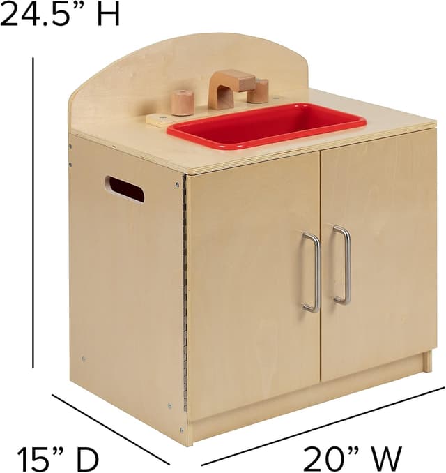 Thumbnail 2 de Flash Furniture Hercules Wooden Kids Kitchen Sink