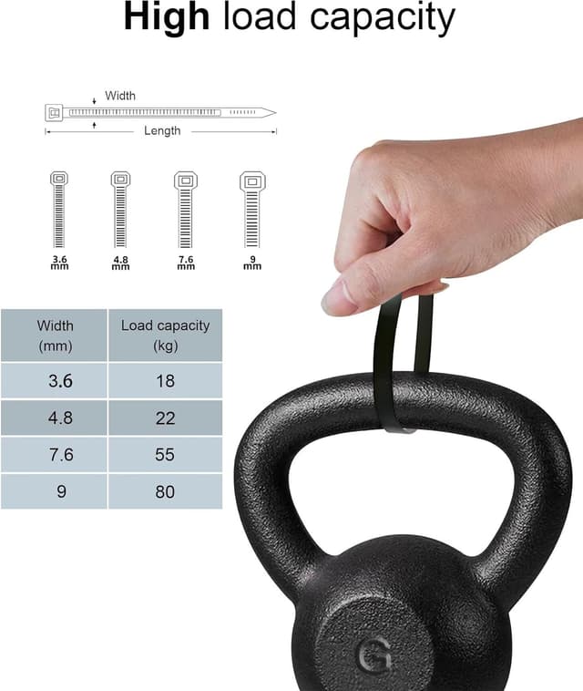 Thumbnail 4 de HAN-LBG Thick Cable Ties 400mm 100 Pack