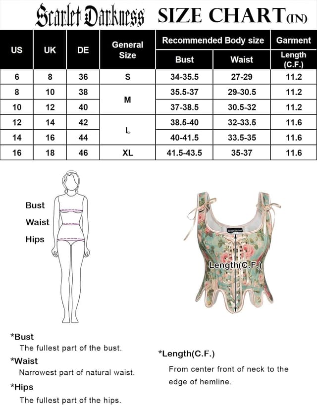 Thumbnail 6 de Scarlet Darkness Corset Renaissance Ă lacets đș