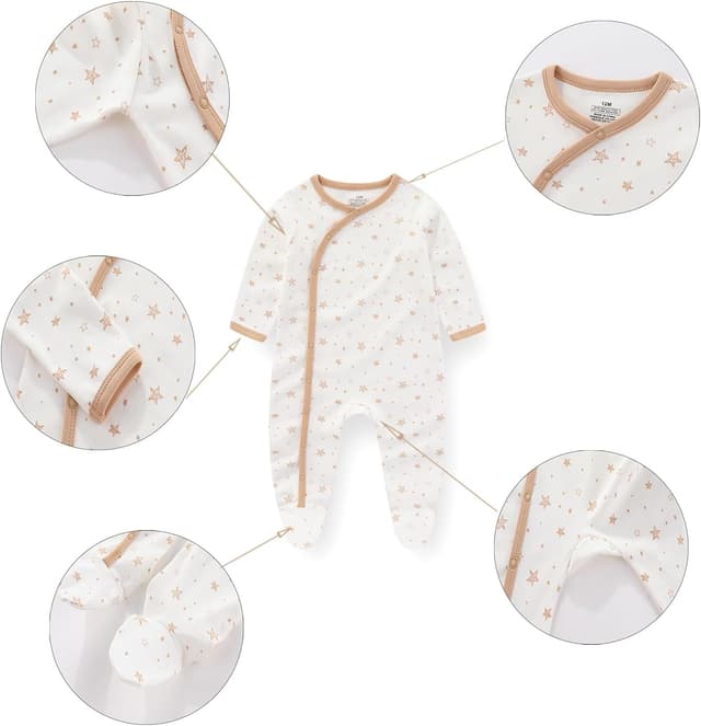 Thumbnail 1 de Ecojoy Baby Sleepsuit 3 Pack